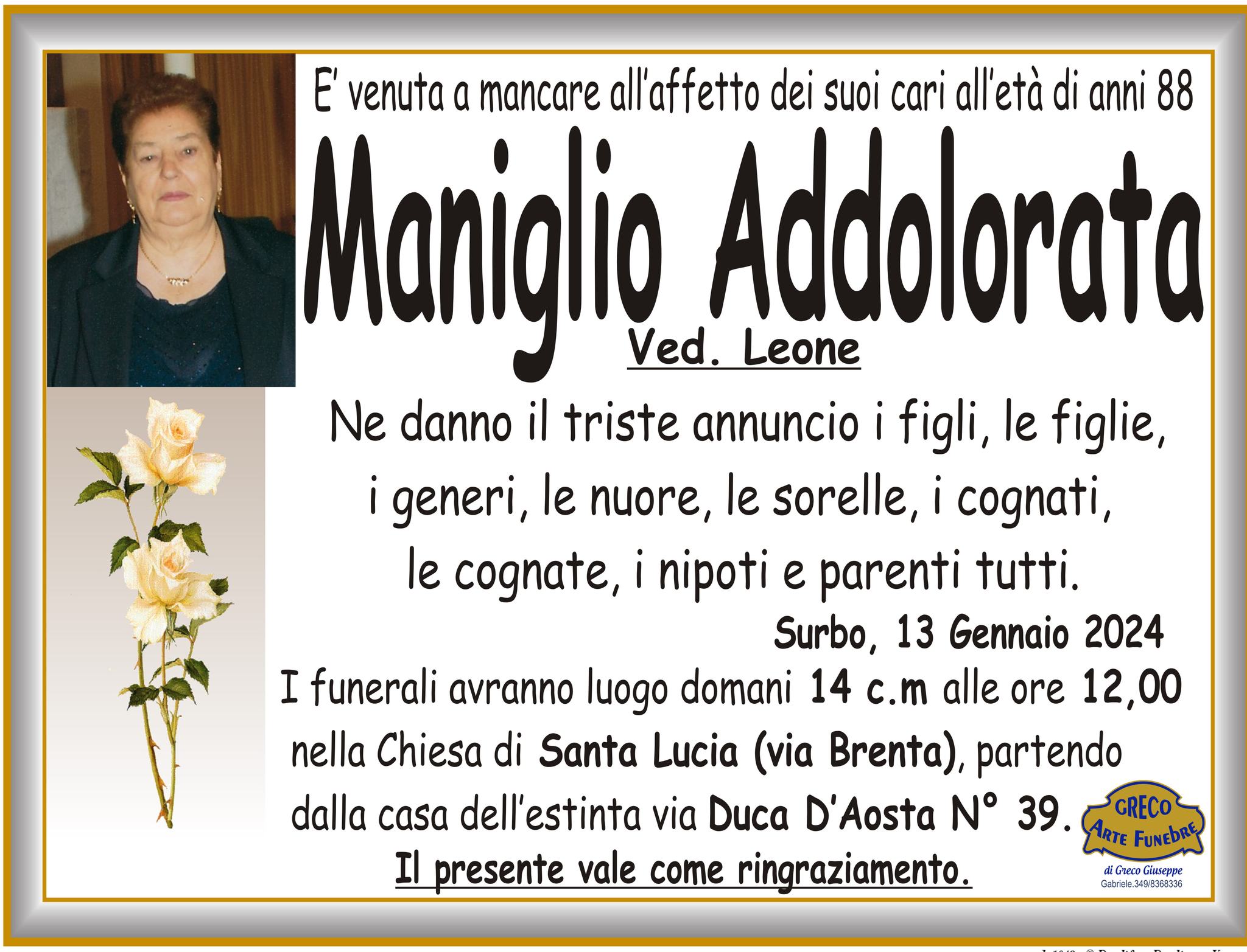 Maniglio Addolorata