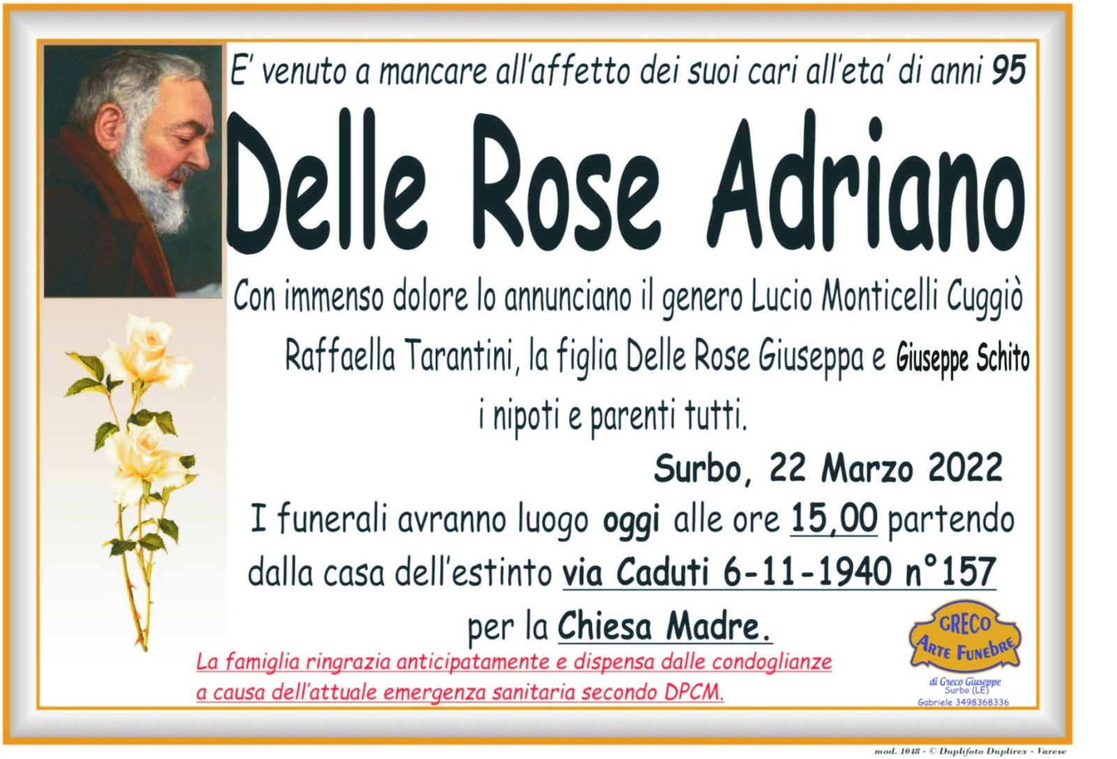 DELLE ROSE ADRIANO